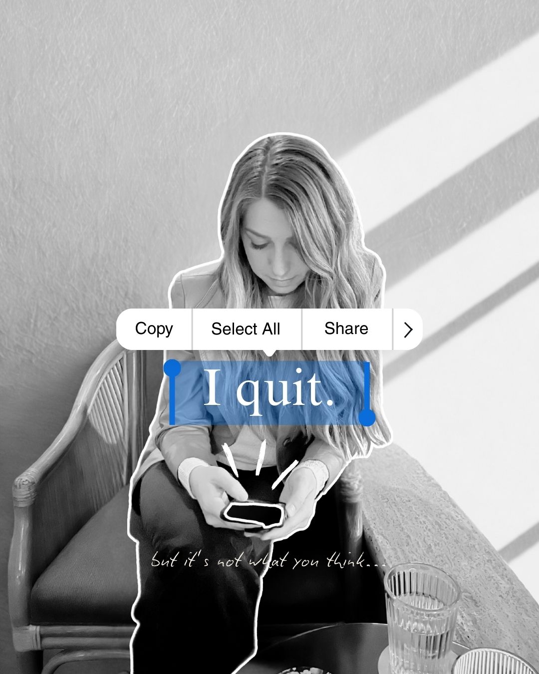 woman texting on phone